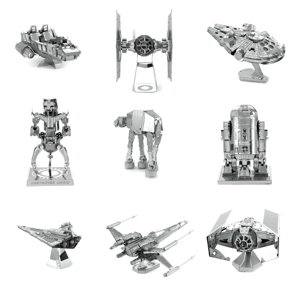 NONAME 3D - Laser Metall Puzzle STAR WARS Modele, Konstruktionsspielzeug, Bausatz, R2D2