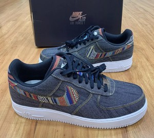 Nike Air Force 1 One Low '07 LV8 Afro Punk Denim 823511-402 Obsidian SZ 8 Jeans 886549910211 | eBay