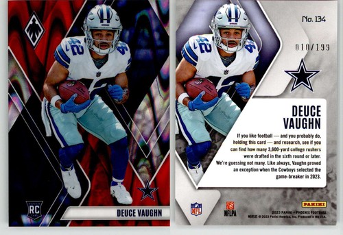 Deuce Vaughn 2023 Phoenix Red Seismic #134 /199 Kansas St Cowboys RC Rookie - Picture 1 of 1