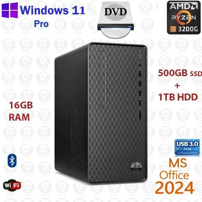 PC Gamer VIPER - NVIDIA RTX 5050 - AMD Ryzen 5 5500 - SSD Crucial 500Go - RAM Kingston 16Go DDR4 RGB