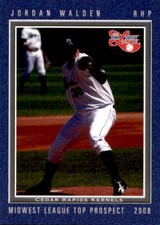 2008 Midwest League Prospects Grandstand #27 Jordan Walden Mansfield Texas Card