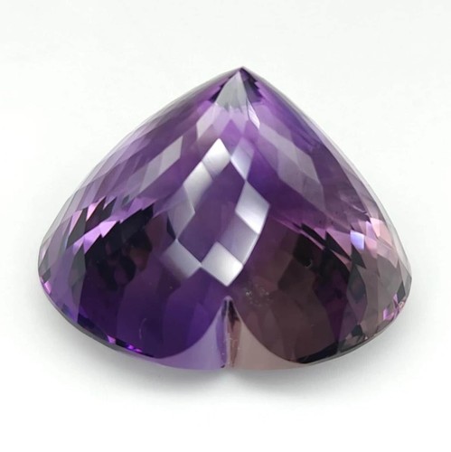 Certified Natural 100 Ct Beautiful Purple Amethyst Heart Shape gemstone - Picture 6 of 6