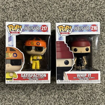 Funko Pop! Rock Devo Set Whip It And Satisfaction 202 216 Ships With Protectors