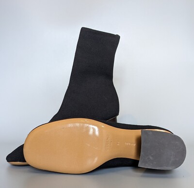 CELINE Stretch Knit Womens Black Ankle Sock Boots Size 36 EU/3 UK