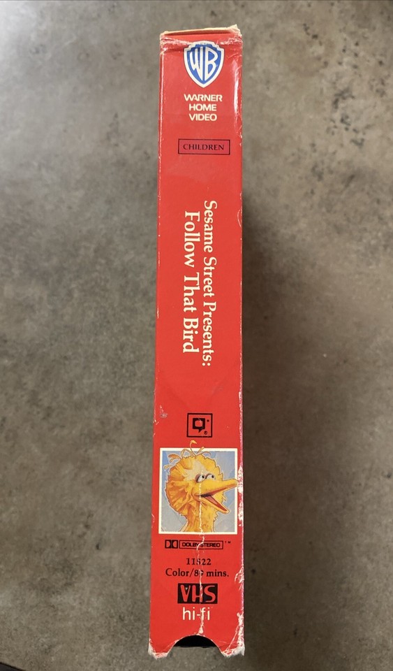 Sesame Street Follow That Bird Movie VHS 1985 Big Bird 1st Original