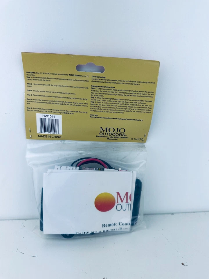 Mojo Outdoors Remote Control Kit HW1011 Pre-Wired New Sealed - Image 2 of 2