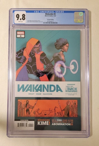 🔑 WAKANDA #4 2nd Print CGC 9.8 (2023) 1st App/Cover of KIME. Ships like a pro!