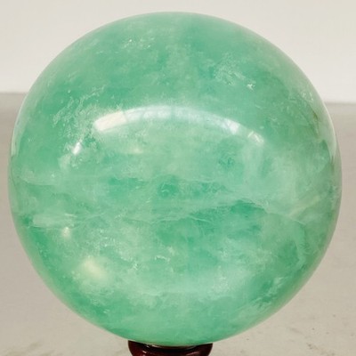 3200G Natural green fluorite Quartz Sphere Crystal Energy Ball Reiki Healing