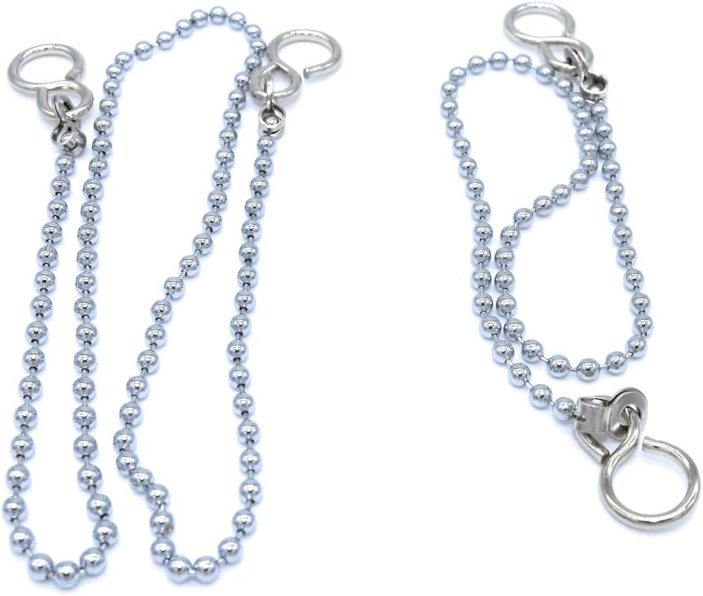 2 X Chrome Plug Chains - 300Mm for Basin and 450Mm for Bath/Large Sink, Ball Typ