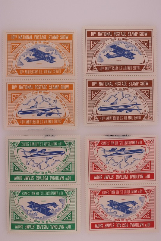 10th Natl Postage Stamp Show 40th Anniv US Air Mail Philatelic Souvenir Label