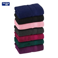 Image of Luxury Turkish Cotton Bath Hand Towel Set 600GSM Thick Soft Absorbent 7 Colours
