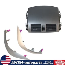 Center Dash A/C Outlet Air Vent Panel w/ Strip Trim For Toyota Corolla 2009-13