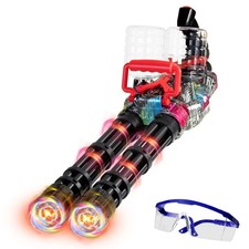 EMERBU Gatling Gel Ball Blaster Full Auto Rotating Double Tubes With LED Light