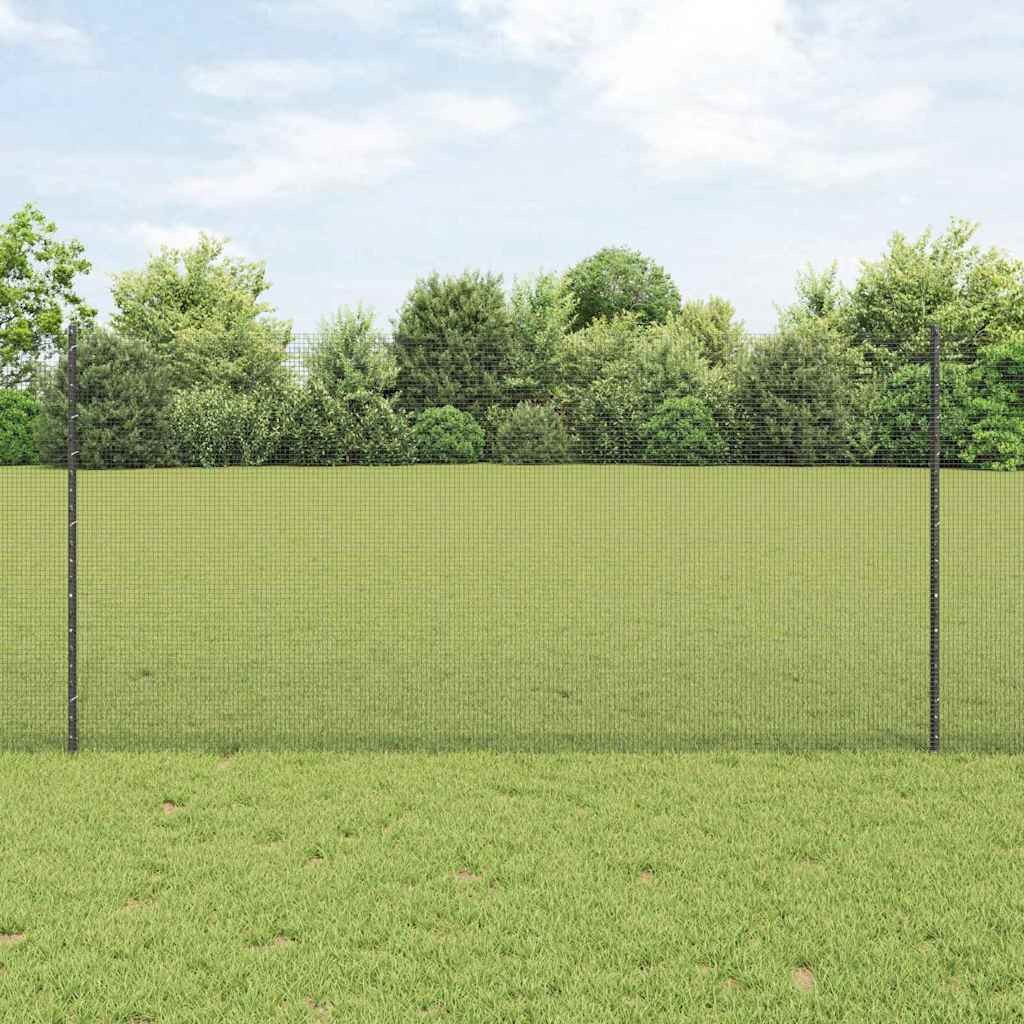 Recinzione Grigia 1,2x10 m Acciaio PVC con Pali | Shop Online Italia