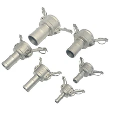 1/2" 1" 1.5" 4" Type C Camlock Female Coupler to Hose Barb Stainless Steel SS304