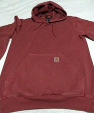 Carhartt Hoodie Sweatshirt Men Small Relaxed Fit Logo Pullover Front Pocket Logo