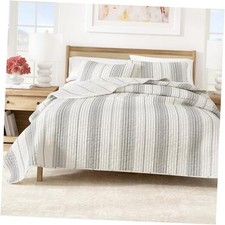 Twin/Twin XL Reversible Quilt Bedding Set - All Twin / Twin XL White / Grey