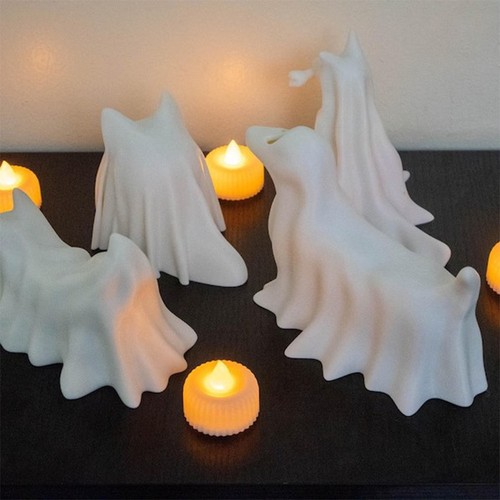 Halloween Brillante Fantasma Perro Creativo Cachorro Adorno Hogar Interior Decoración - Imagen 10 de 19