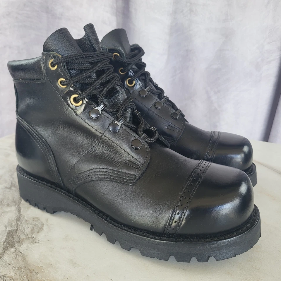 Corcoran Custom 6" Steel Cap Toe Boots Black Men's 9.5 D Black XCS2525 - Image 3 of 4