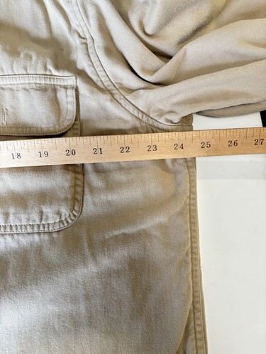 Scandia Woods Mens Large Vintage Khaki Flannel Lined Shirt Jacket Shacket - Picture 7 of 12
