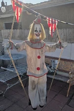 Haunted Hill Farm 55 inch Animatronic Clown Prop