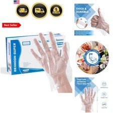 Food Prep Gloves Plastic Food Safe Gloves, Food Handling, One Size Fits Most ...