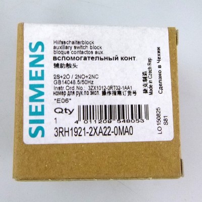 Siemens Hilfsschalterblock 3RH1921-2XA22-0MA0 OVP