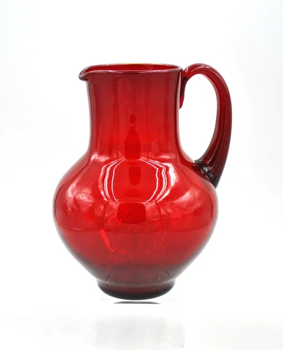 Vintage Blenko Glass Pitcher - #915 Ruby