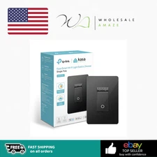Kasa Wi-Fi Dimmer Switch HS220 Compatible with Alexa–Black, 2.4GHz Wi-Fi Light