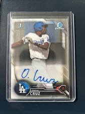 2016 Oneal Cruz 1st Bowman Chrome Auto Dodgers Oneil Cruz Rookie Card - BCAP-OC. rookie card picture