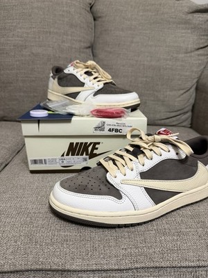 Travis Scott Jordan 1 Low Reverse Mocha Sneakers Size 9