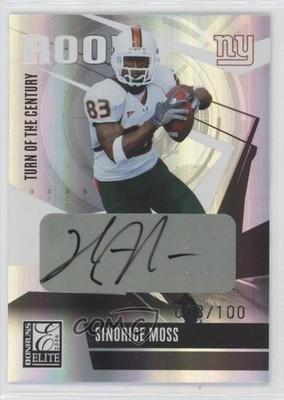 2006 Donruss Elite 8/100 Sinorice Moss #208 Rookie Auto RC 5c2