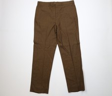 Vintage 70s Streetwear Mens 36x32 Wool Knit Wide Leg Chino Pants Trousers Plaid