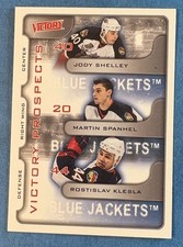 2001-02 Upper Deck Victory Jody Shelley/Martin Spanhel/Rotislav Klesla ROOKIE