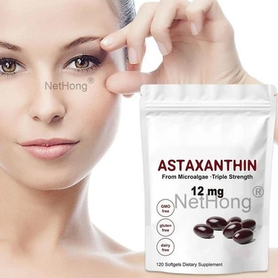 Premium Astaxanthin Softgel Supplements Eye Health Potent Natural Antioxidant