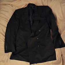 Jos A Bank Greyish Black 100 Pure Wool Mens Blazer Suit Jacket Sport Coat Sz L