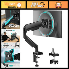 Adjustable Gas Spring Monitor Arm for 17-32" Screens - VESA Mount, Clamp  Gromm