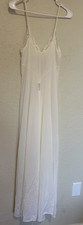 Vintage Ralph Montenero For Blanche Maxi Nightgown Lingerie Lace Small Ivory l