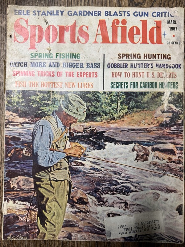 Sports Afield Magazine March 1967 Vintage Spring Fishing Hunting Collectible