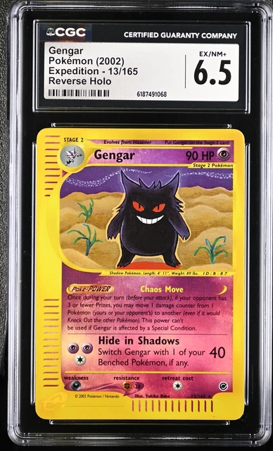 CGC 6.5 Gengar 13/165 Expedition Reverse Holo Pokemon Card