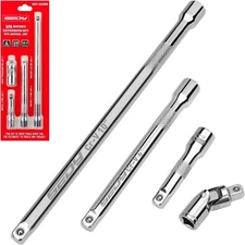 4-Piece 3/8" Drive Socket Extension Bar Set, Professional Extension... 
