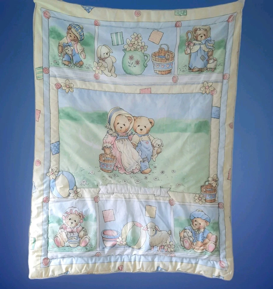 Edredón edredón cuna vintage y sábana ajustable libro de cuentos osos hecho en EE. UU. Foto 2 de 4