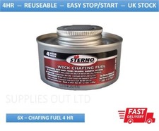 6x STERNO WICK CHAFING FUEL STEMP WICK METHANOL 4HR BURN TIME REUSEABLE NONTOXIC