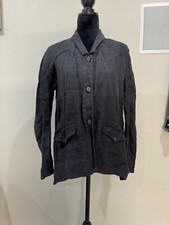 Transit Par Such Blazer Size 3 Jacket Linen Blend Dark Gray