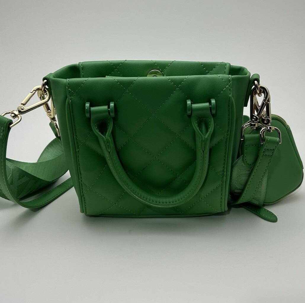 Steve Madden BBABI Green Quilted Top Crossbody Bag Purse
