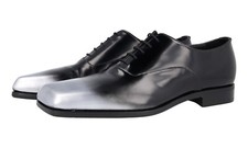 PRADA RUNWAY Silver Square Toe Dress Shoes - 2EA165 - Black - NEW
