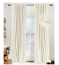 Blackout Curtains 100 Blackout Shield Linen for Bedroom 84 Inches Long