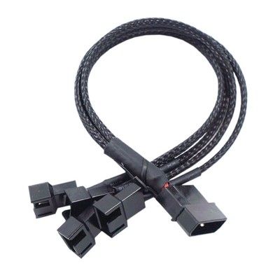 IDE 4Pin Molex To 4 Port 3Pin/4Pin PC Fan Power Supply Cable 12V Line Cord 24AWG
