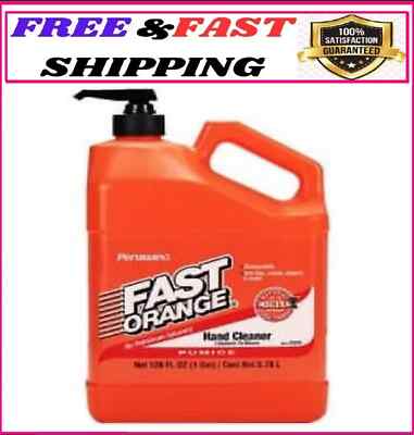 Permatex Fast Orange, Pumice Lotion Hand Cleaner - 1 Gallon Pump Garage Mechanic