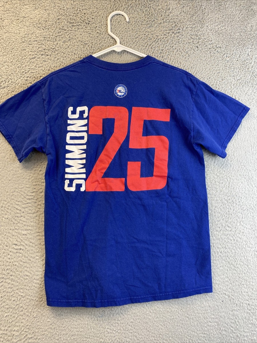 Majestic t shirt Blue Graphic Philadelphia 76ers Short Sleeve M
